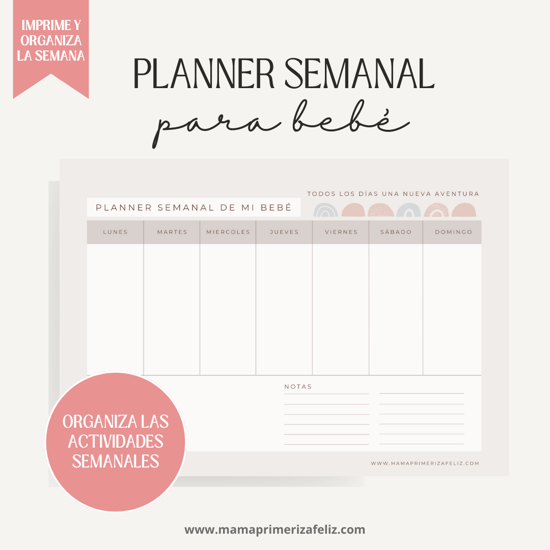 Planner semanal para bebés