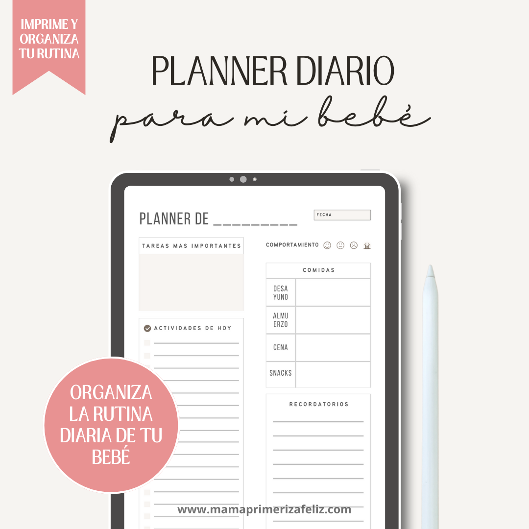 Planner de actividades para bebés