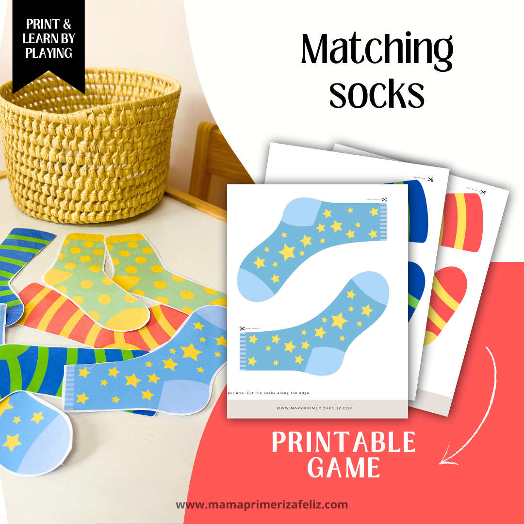 Montessori Game Matching Socks Mama Primeriza Feliz