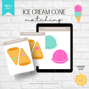 Color Matching game: Ice cream cone