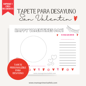 Individual personalizado de San Valentín