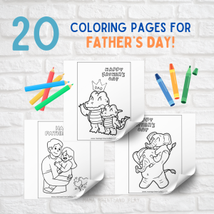Simply print, paint and surprise dad! Create a memorable memory for dad with these fun prints! Available in English and Spanish!