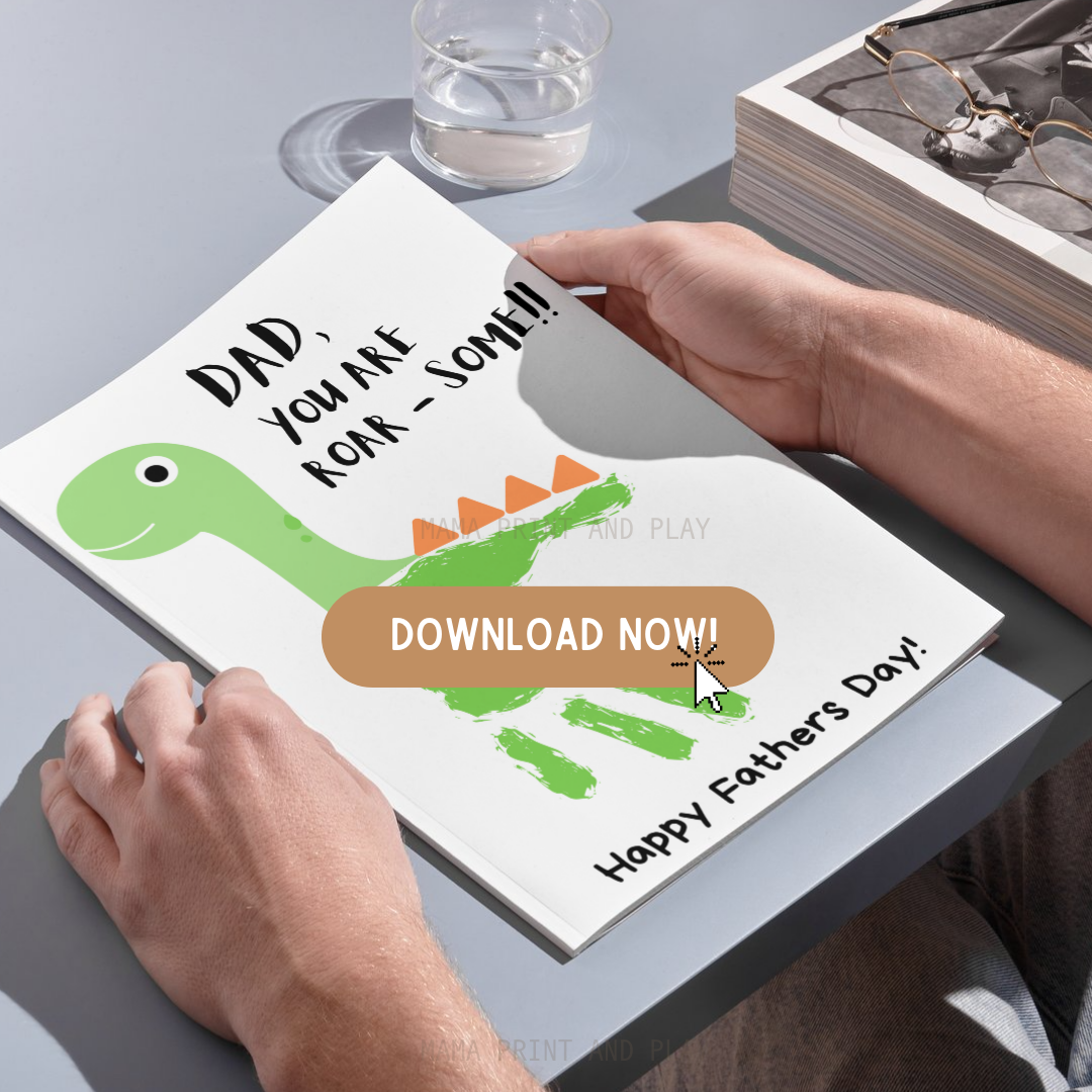 ¡La Tarjeta del Día del Padre más especial! ¡Simplemente imprime, sella huellas de manos y sorprende a tu papá! Ya sea que lo hagas en el preescolar, guardería o en casa. Crea un recuerdo memorable para papá con estas divertidas impresiones artísticas este Día del Padre. Disponible en inglés y español: The best dad, El mejor papá