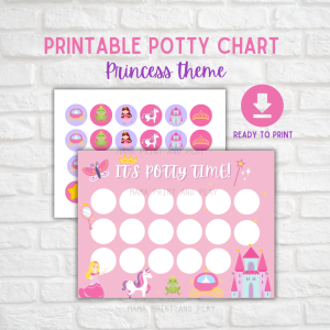 Tabla de entrenamiento para ir al baño Tema princesa, Sistema de recompensas para ir al baño, Tabla de premios para ir al baño imprimible, Tabla de recompensas para niños, Montessori imprimible, princesa
