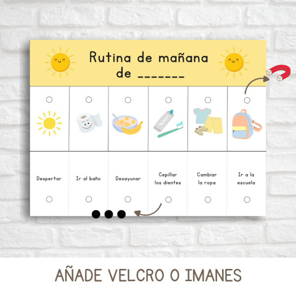 TABLA DE RUTINA DE DIA Y NOCHE IMPRIMIBLE