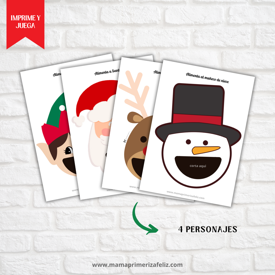 Juego alimenta a los personajes navideños