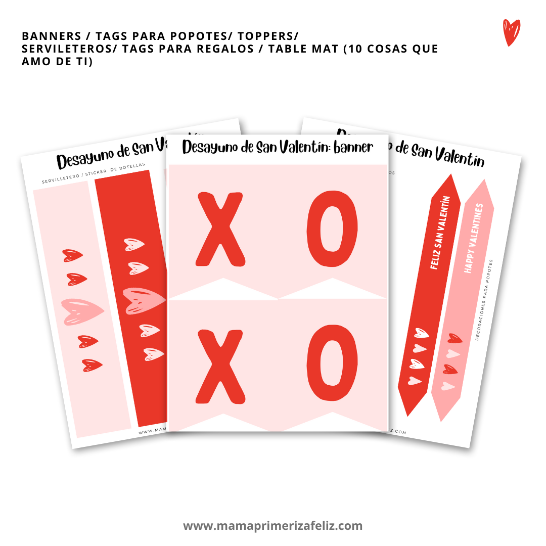 Decoración Imprimible de San Valentín