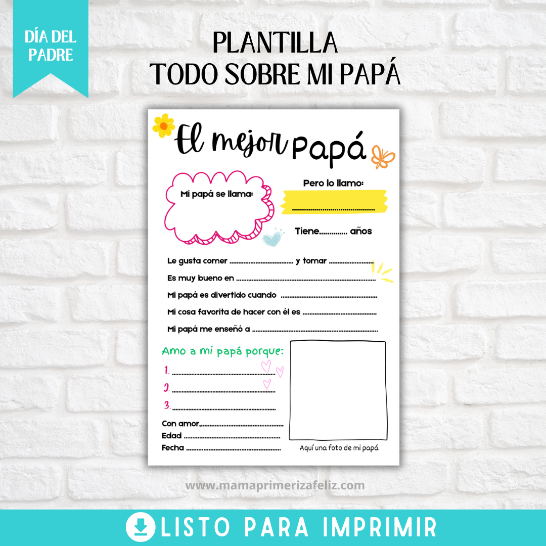Plantilla todo sobre mi papá