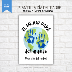 Plantilla huellas de mano dia del padre edición el mejor papá