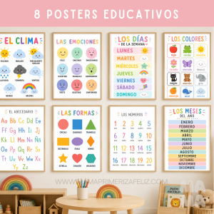 8 Posters educativos en español - Posters Montessori